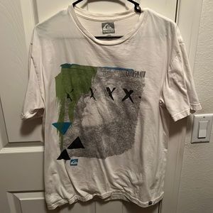 Quicksilver Large Printed White Tee
